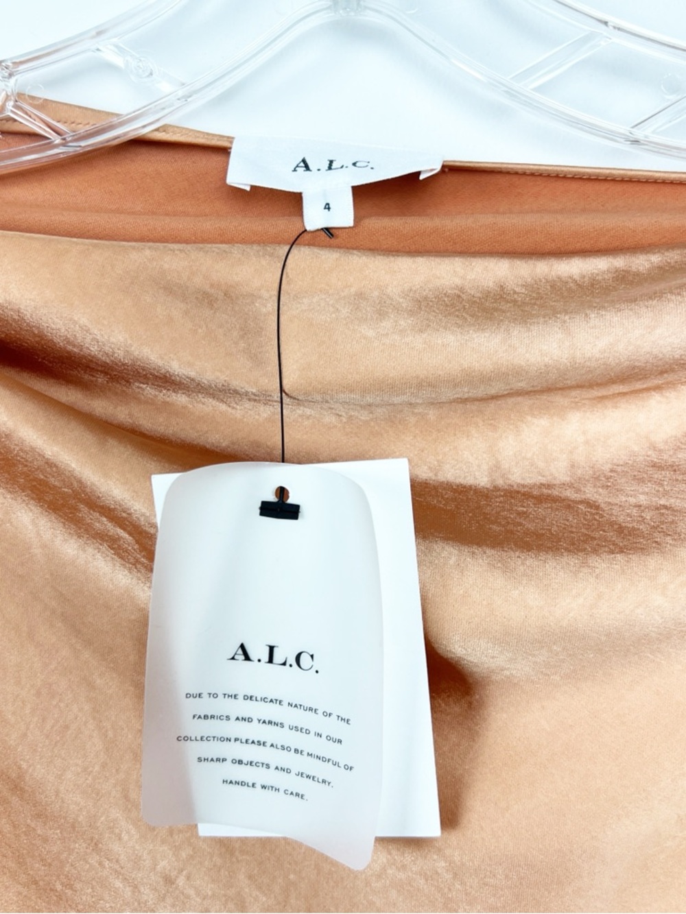 A.L.C. Jasmine Asymmetric Midi Dress in Sandstone 4 - Picture 3 of 9